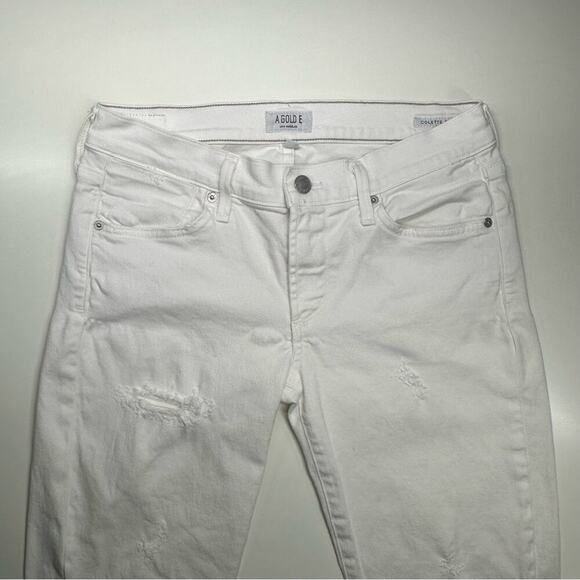 EUC | AGoldE | Distressed Collette Crop | White | Size 27 - Picture 4 of 16
